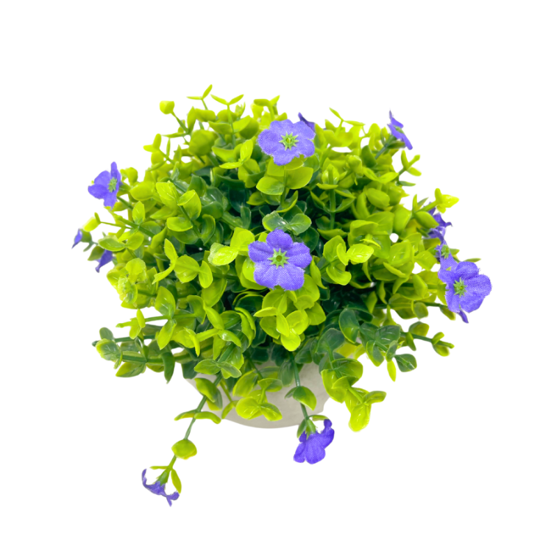 7" Purple Flower Potted Plant