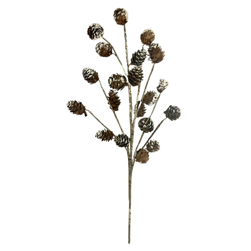 13" Mini Frosted Pinecone Pick
