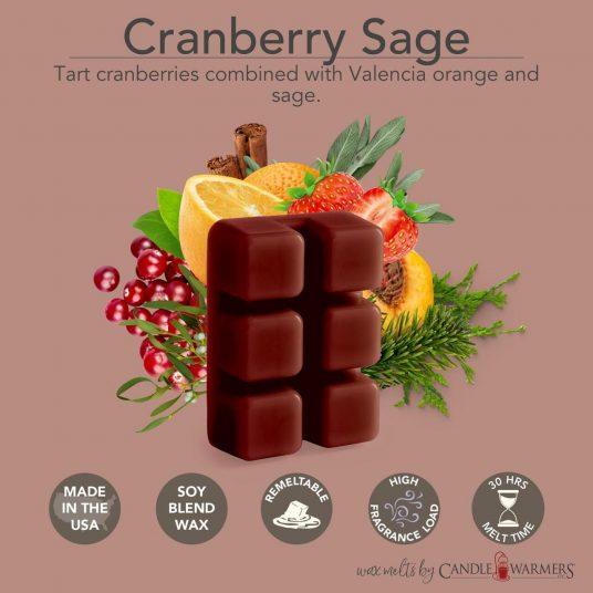 2.5oz Classic Candle Wax Melts- Cranberry Sage