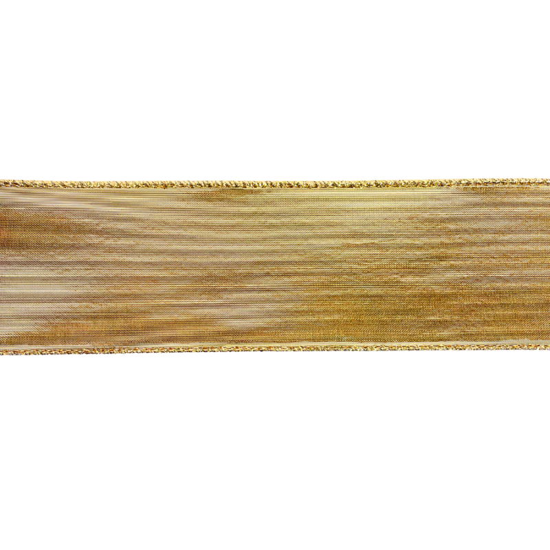 2.5" x 10yd Burnt Orange Velvet Ribbon w/ Gold Backing