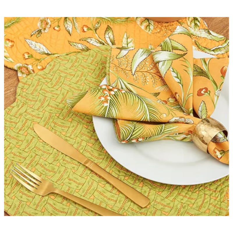 Barbados Sunset Reversable Round Placemat