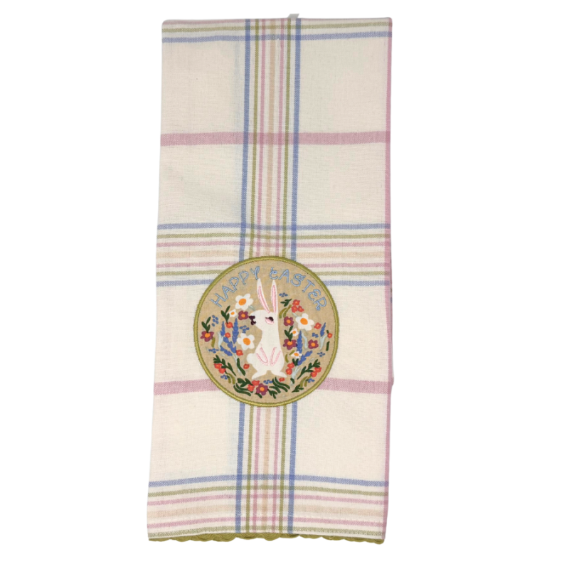 Happy Easter Embellished Tea Towel