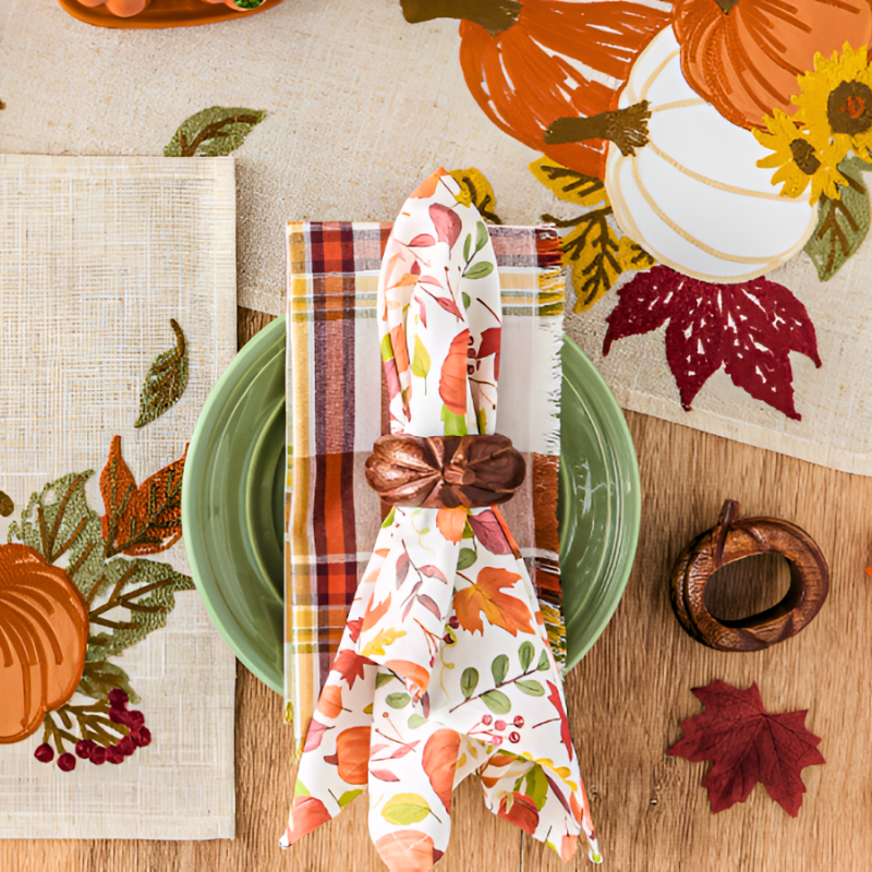 Wood Pumpkin Napkin Ring