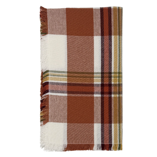 Autumn Leaves Plaid Napkin