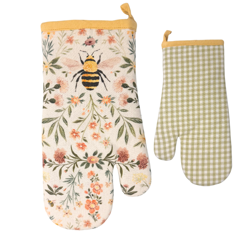 Honeybee Meadow Oven Mitt