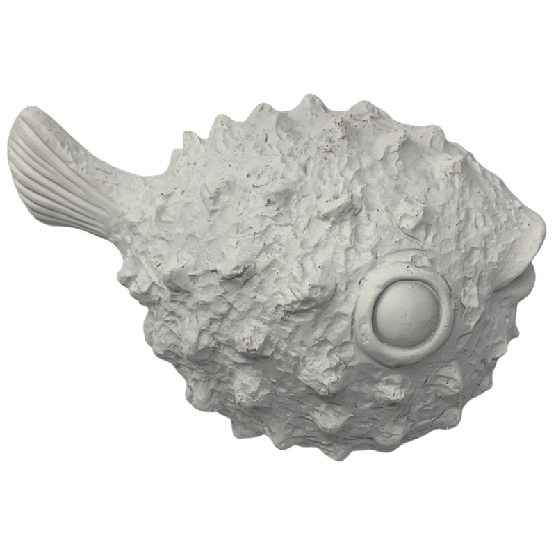 White Blow Fish Figurine