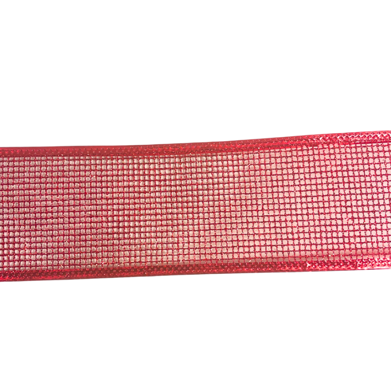 2.5" x 10yd Red Glitter Mesh Ribbon