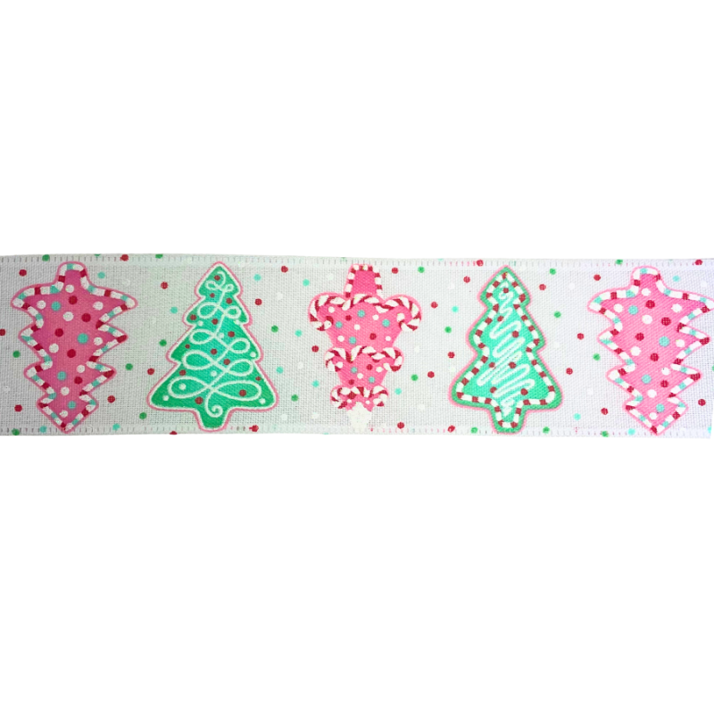 2.5" x 10yd Holiday Cookie Ribbon