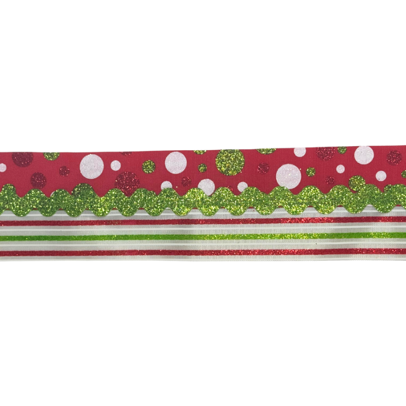 2.5"x10yd Christmas Whimsical Ribbon