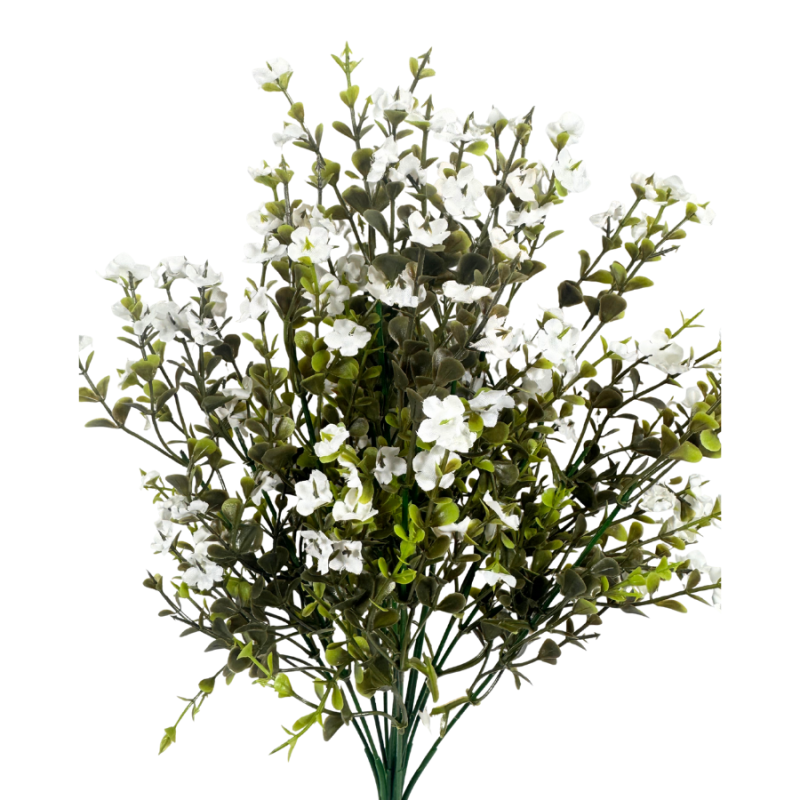 17" Forget Me Not Flower Bush - White
