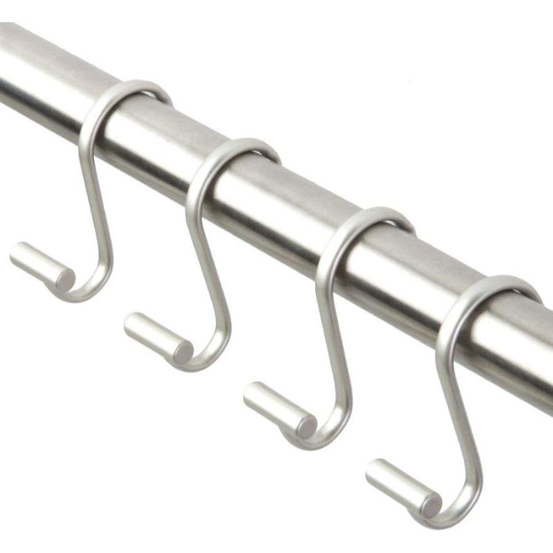 Metal TBar 12pc Shower Curtain Hooks Satin ️ Bath (B) Carolina