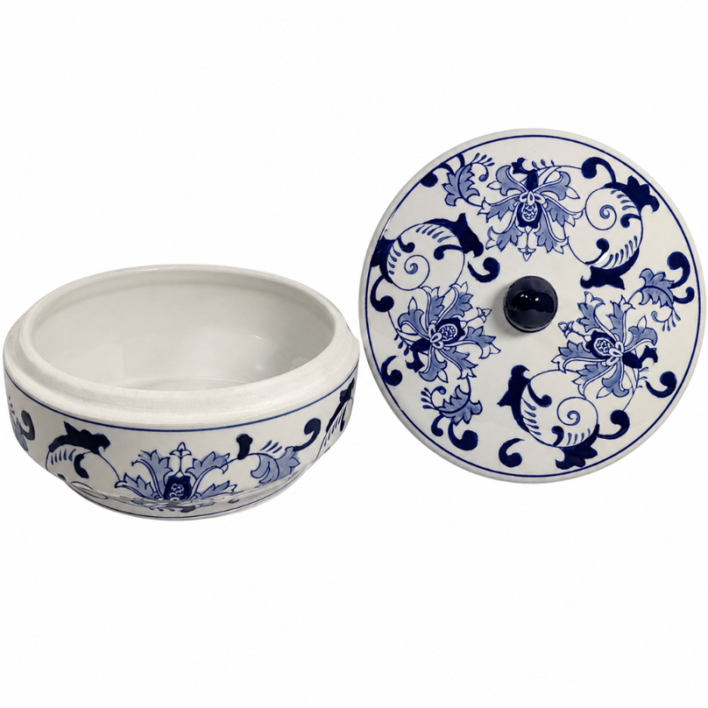 6" Chinoiserie Pot with Lid