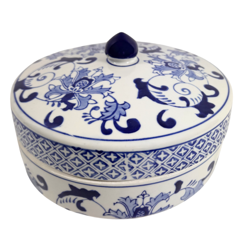 6" Chinoiserie Pot with Lid
