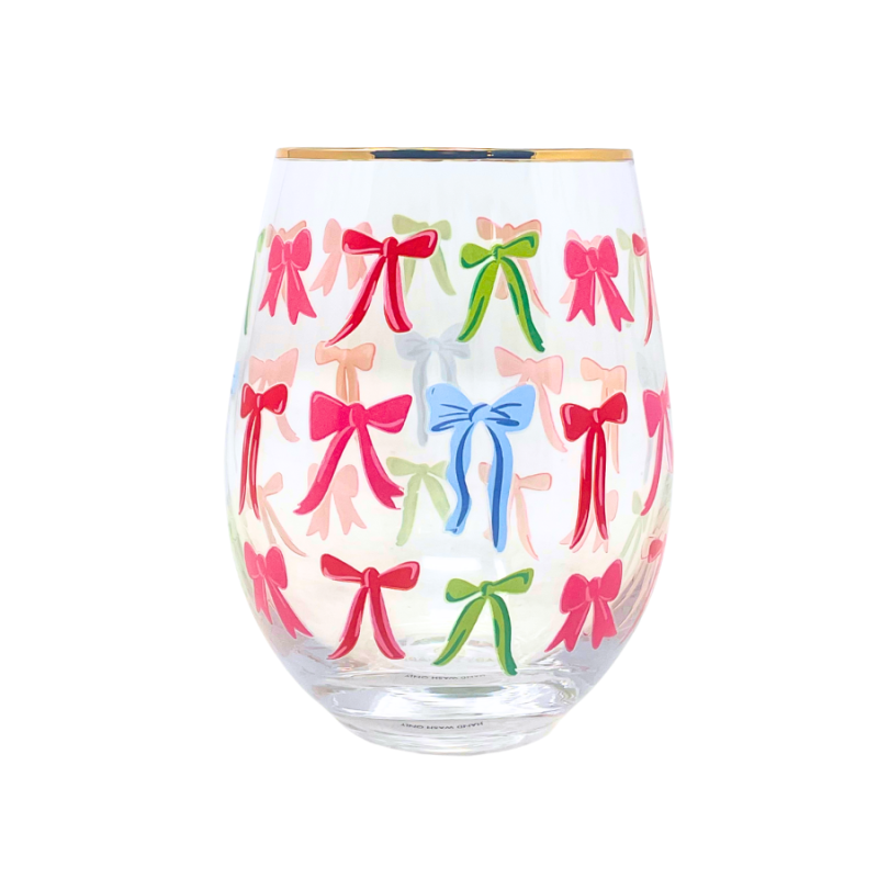 16oz A Bowful Christmas Stemless Wine Glass