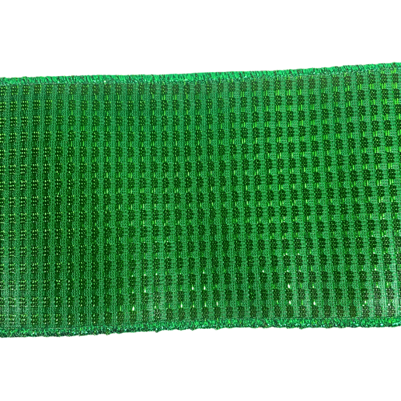 4" x 10yd Green Metallic Ribbon