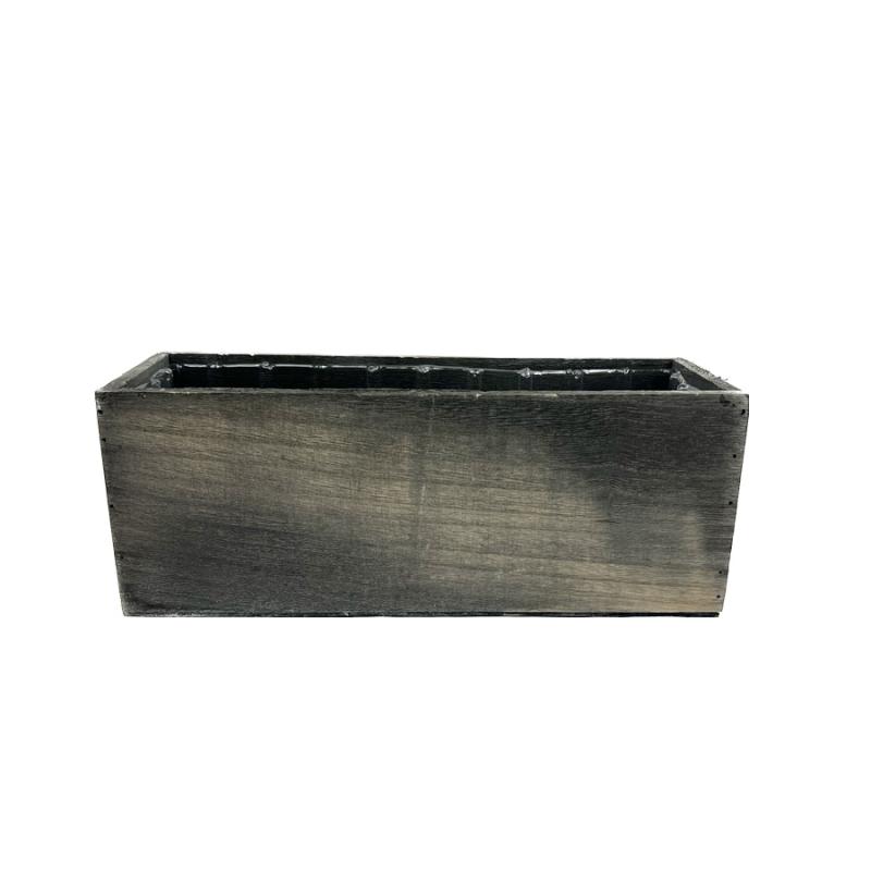 12" Wood Window Box - Gray