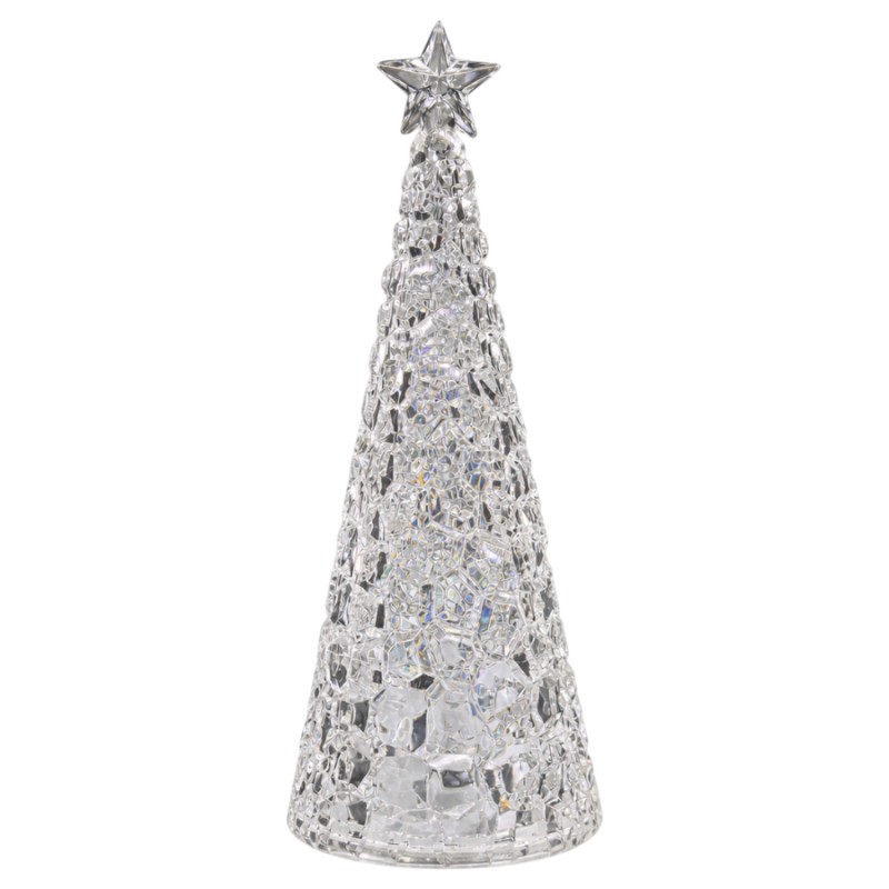 11.5" Clear Decorative Light up Christmas Tree