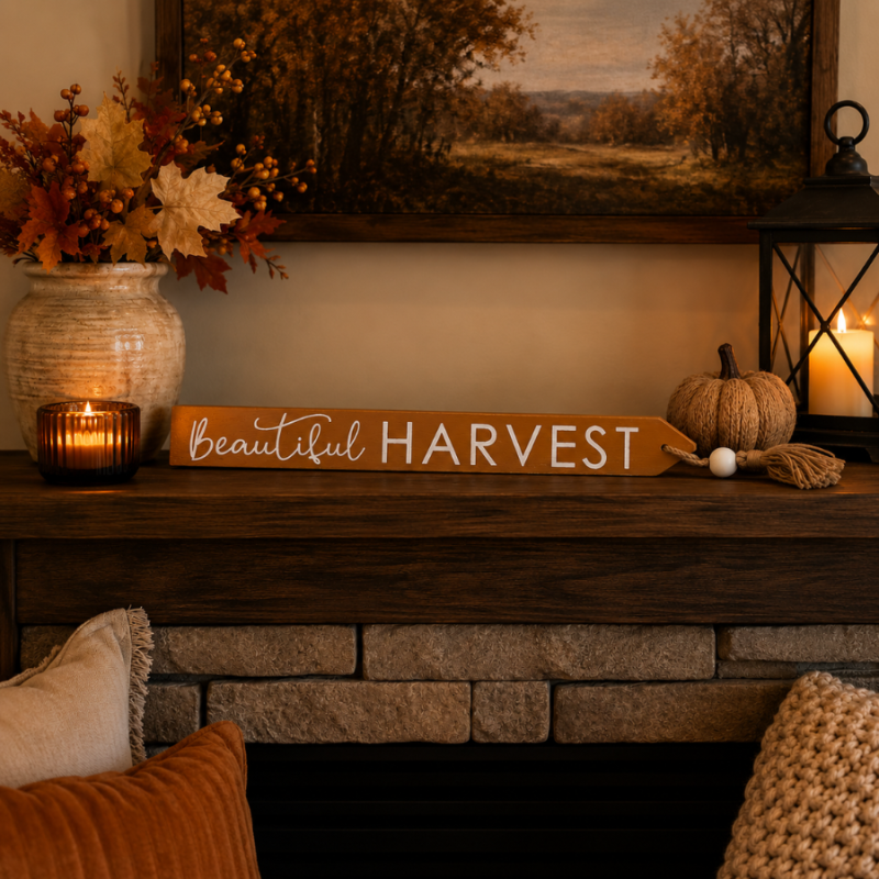 14.5" Beautiful Harvest Sign