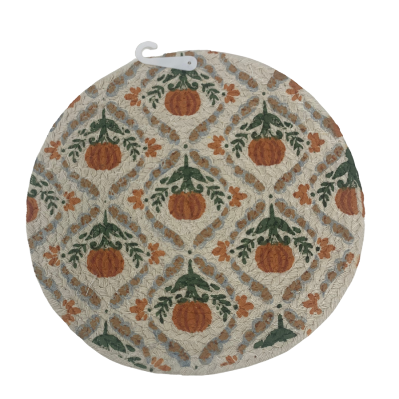 9" Set of 2 Trivet - Pumpkin Flower