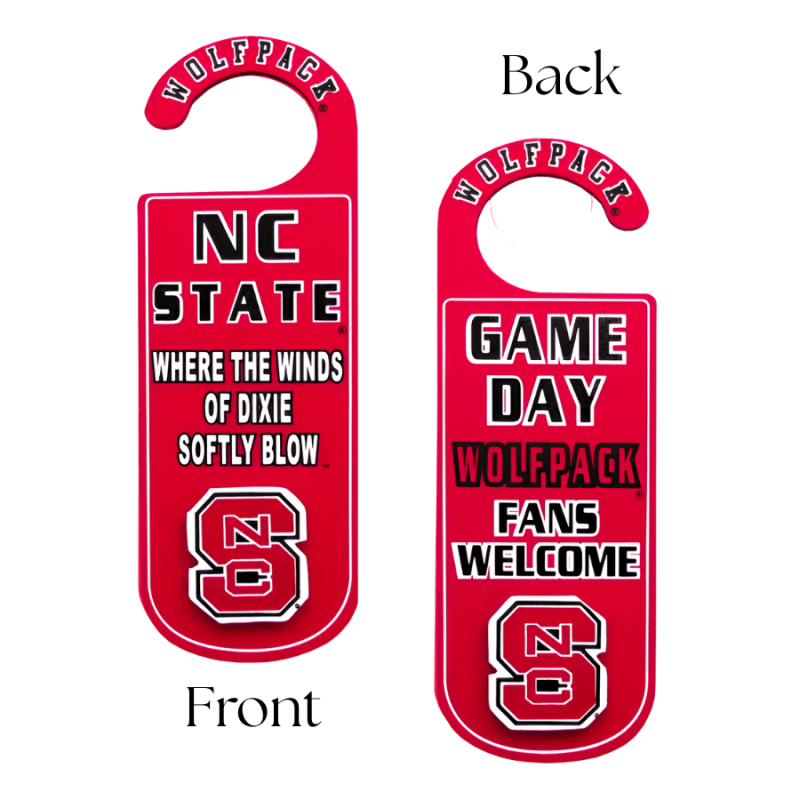 NC State Wolfpack Reversable Door Hanger