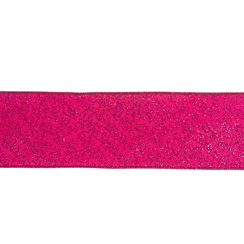 2.5" x 100ft Pink Glitter Ribbon