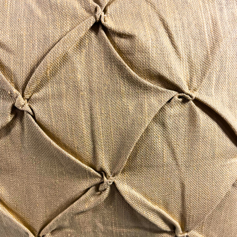 16" Diamond Tuck Camel Indoor Pillow