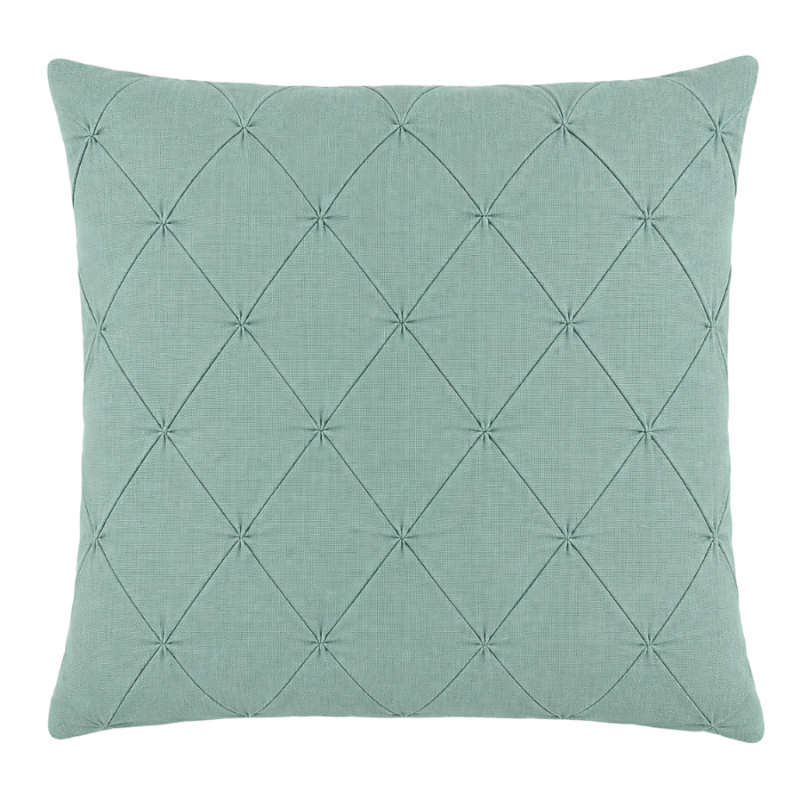 18" Diamond Tuck Seaglass Indoor Pillow