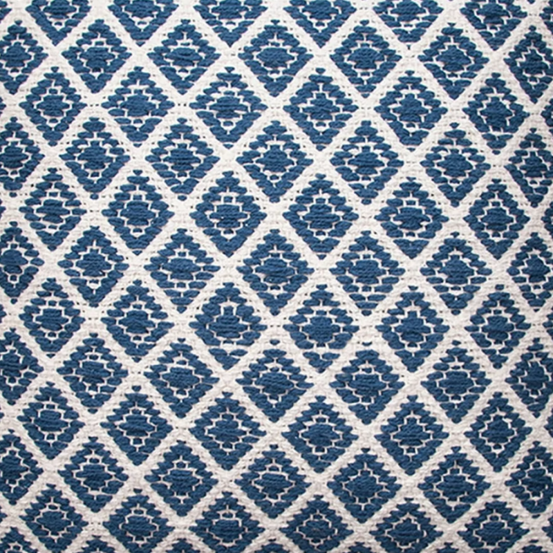 16" Bianca Navy Geometric Woven Indoor Pillow