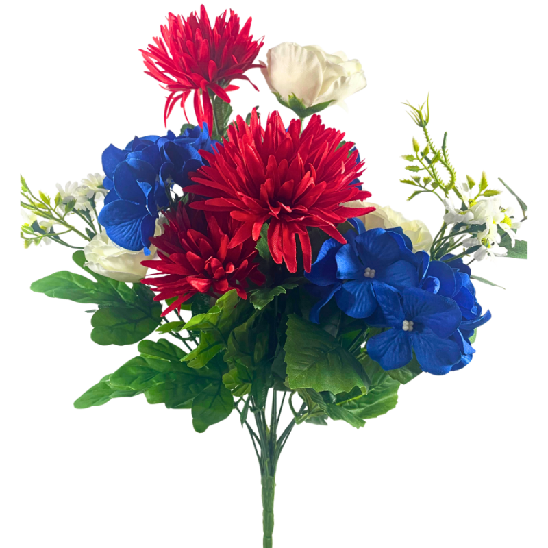 21" Patriotic Floral Bush