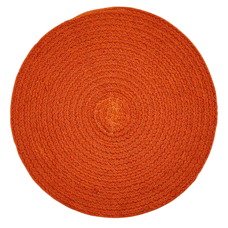 15" Essex Round Placemat- Sienna Orange