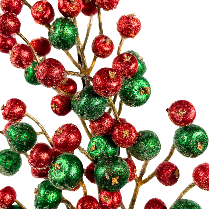 29" Frosted Red & Green Berry Pick