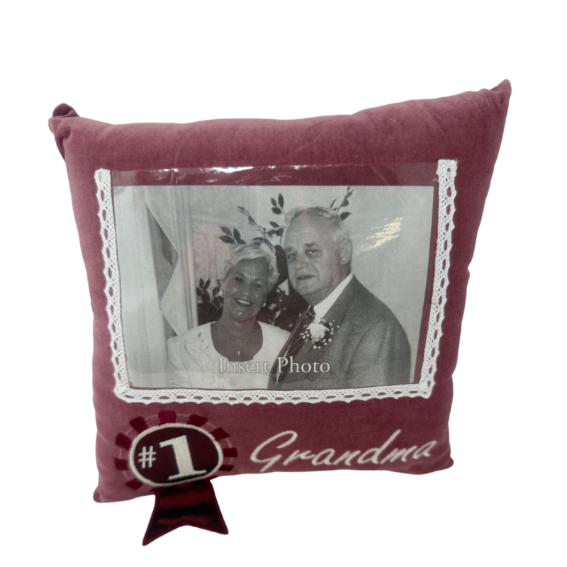 10" x 10" #1 Grandma Picture Throw Pillow