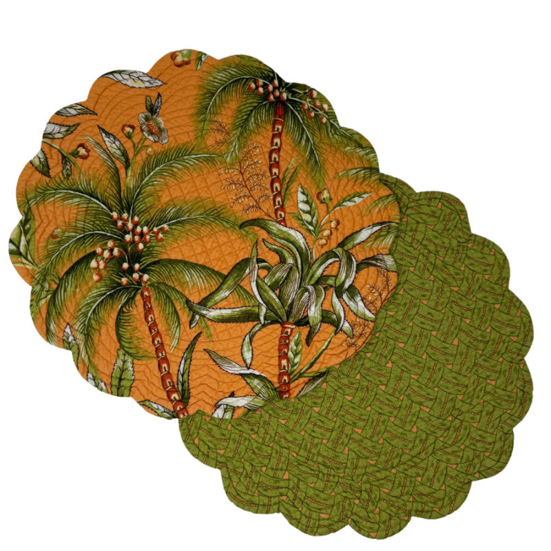 Barbados Sunset Reversable Round Placemat