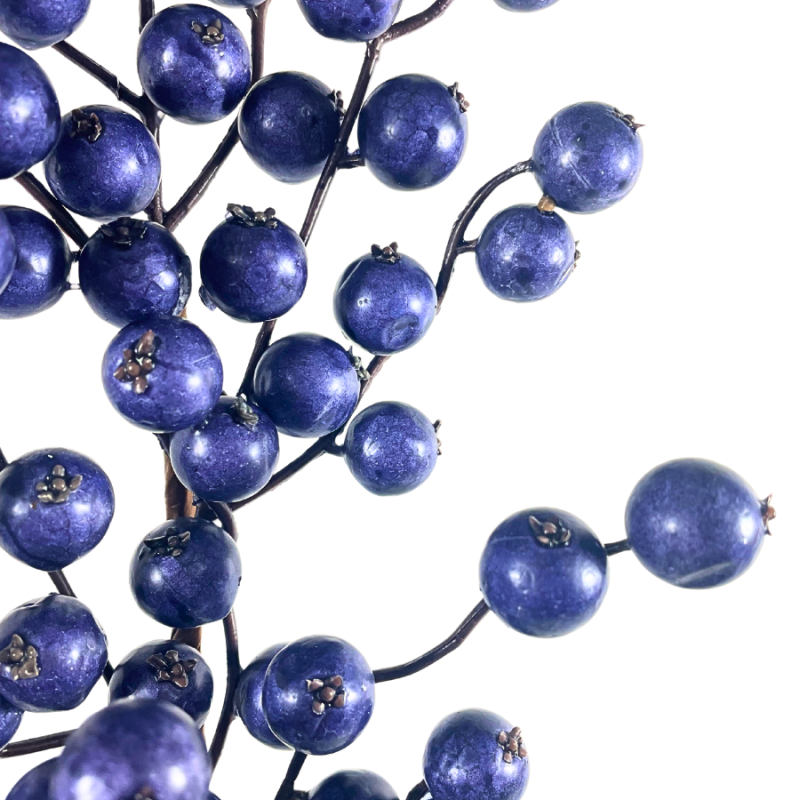 26" Navy Crabapple Spray