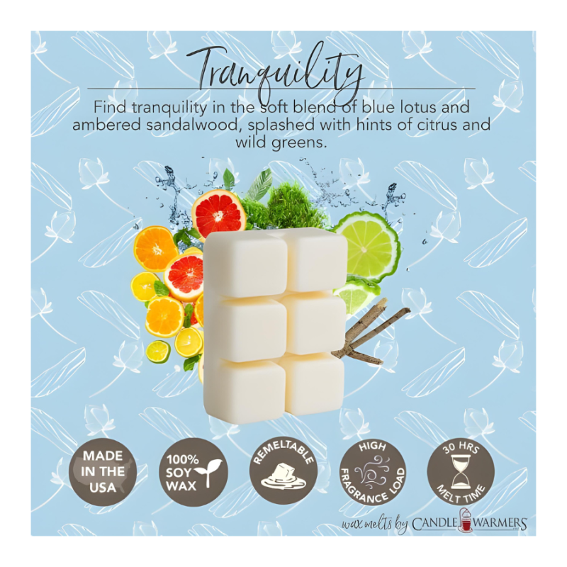 Tranquility Aromatherapy Wax Melts - 6 cubes