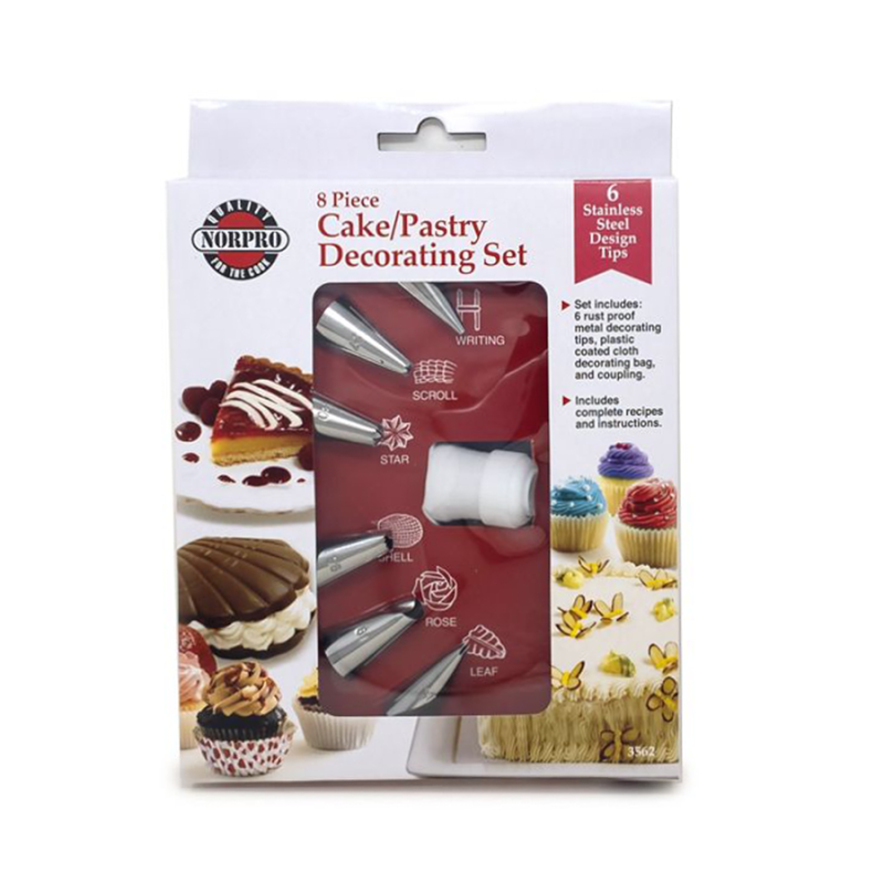 8 Piece Cake Pastry Decorating Set