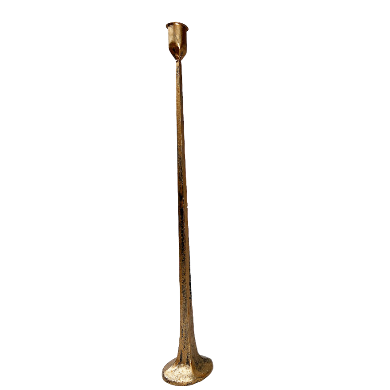 20" Copper Metal Distressed Candle Holder