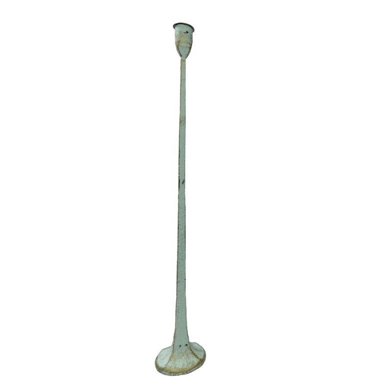 20” Light Blue Metal Distressed Candle Holder