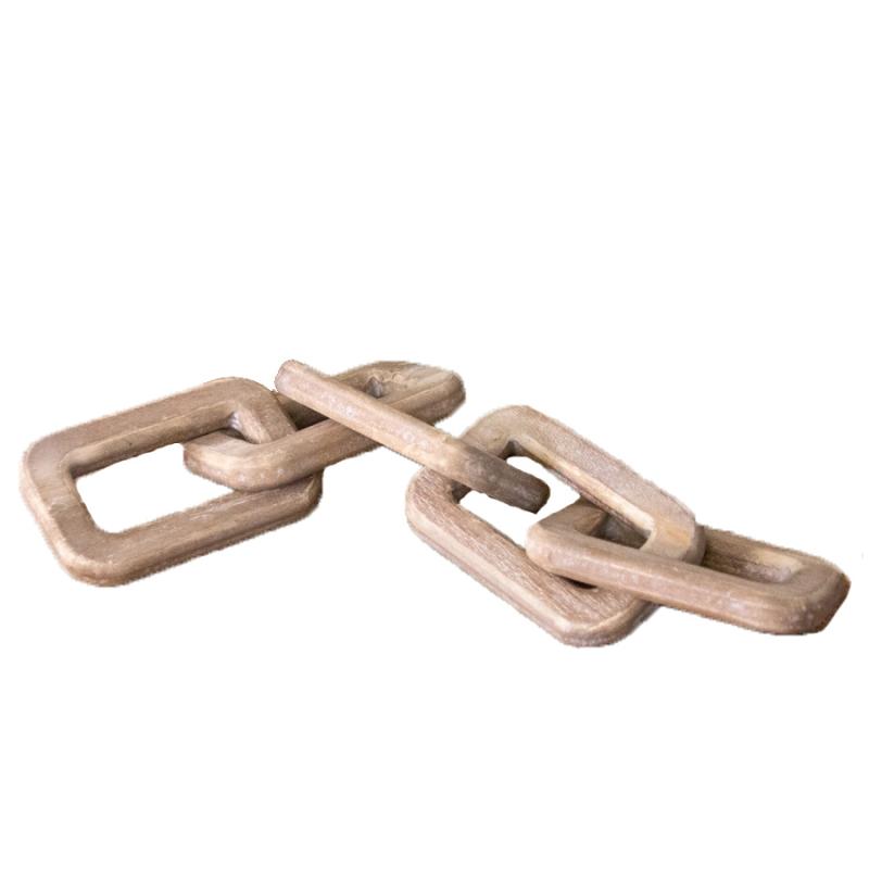 18"L Natural Wood Chain Links (C) Everyday Home Accents Carolina