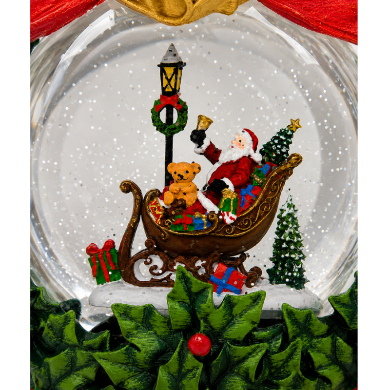 7.5" Lighted Snow Globe Wreath