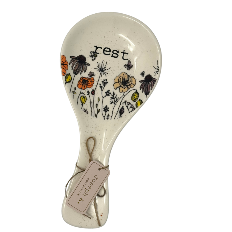 Sketched Flowers Spoon Rest-Rest