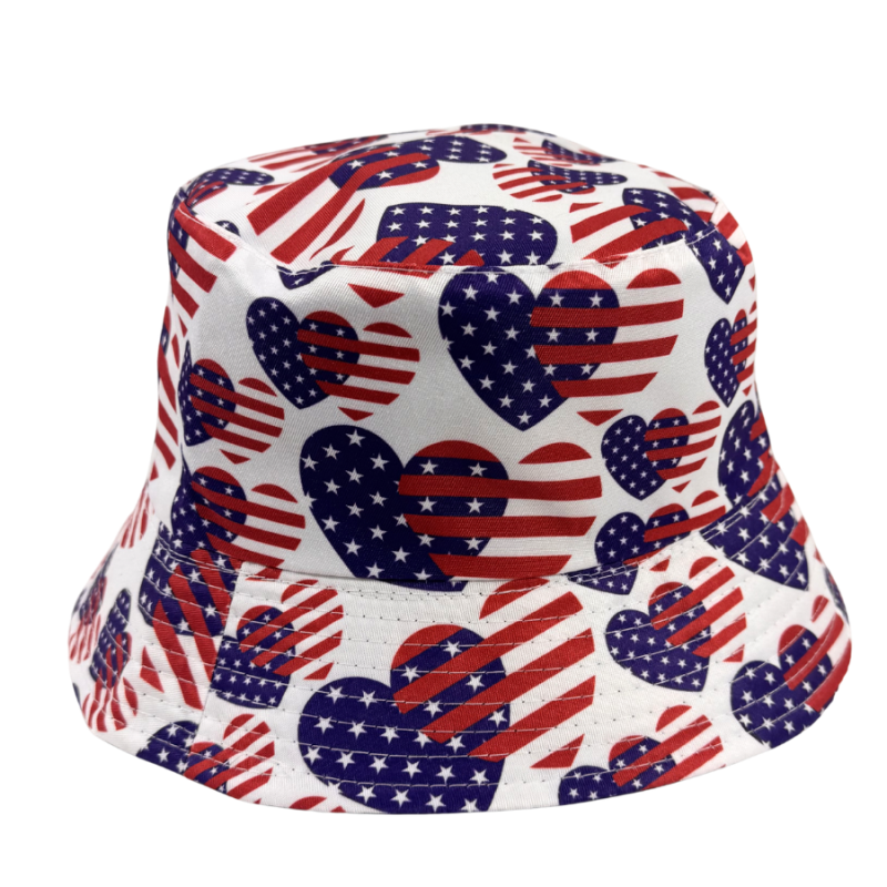 Americana Hearts Bucket Hat