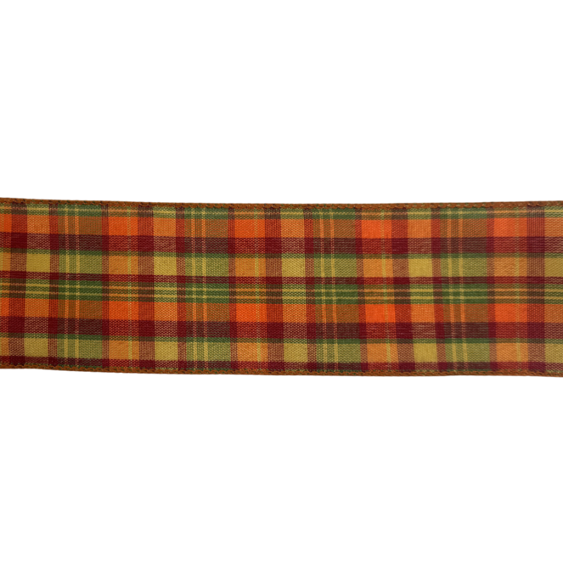 2.5" x 10yd Planters Plaid Fall Ribbon