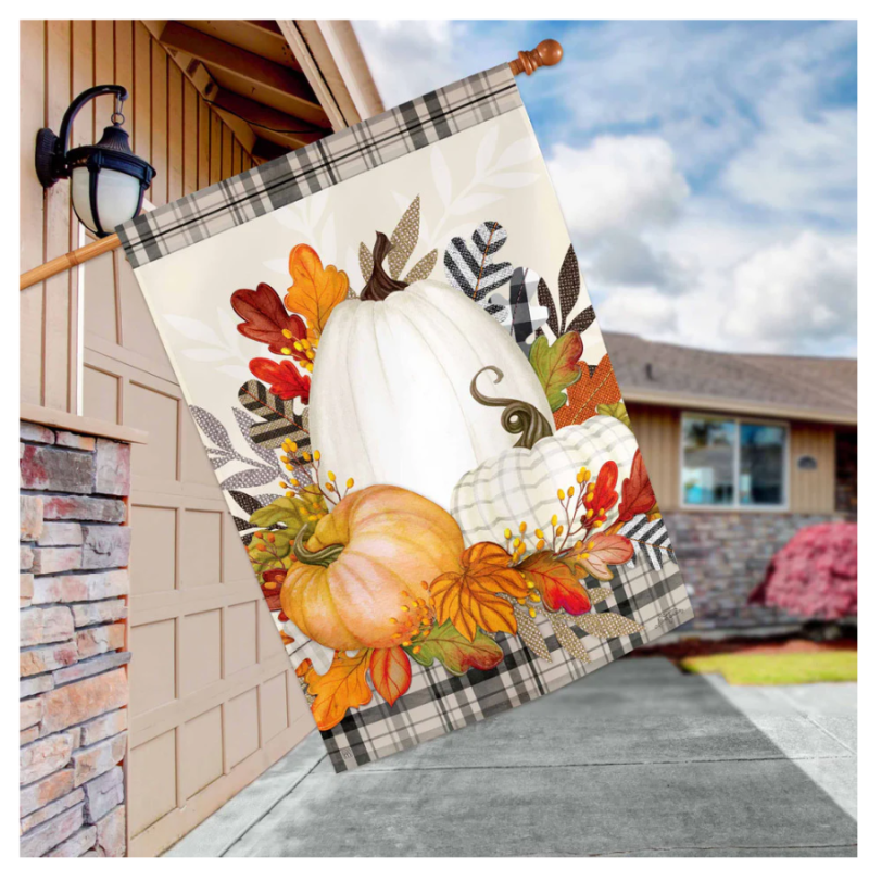 Pumpkin Season House Flag (A)/(B)Breeze Art House Flags Carolina