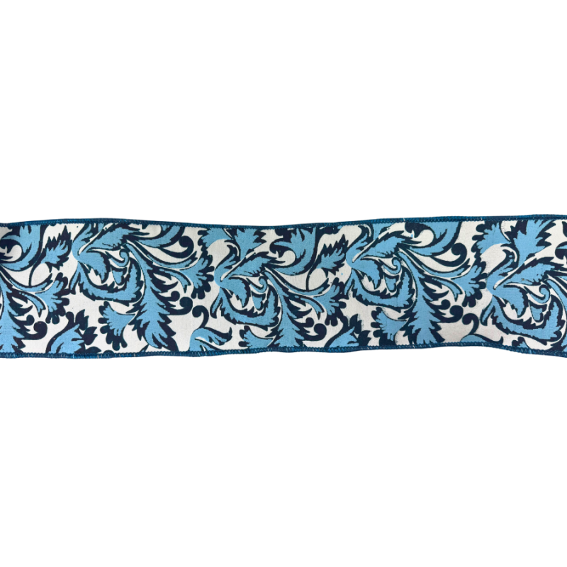 2.5" x 10yd Scroll Leaf Modern Deluxe Ribbon