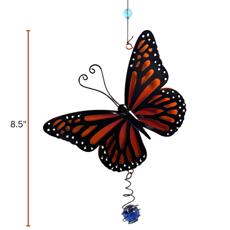 8.5" Bouncy Monarch Butterfly