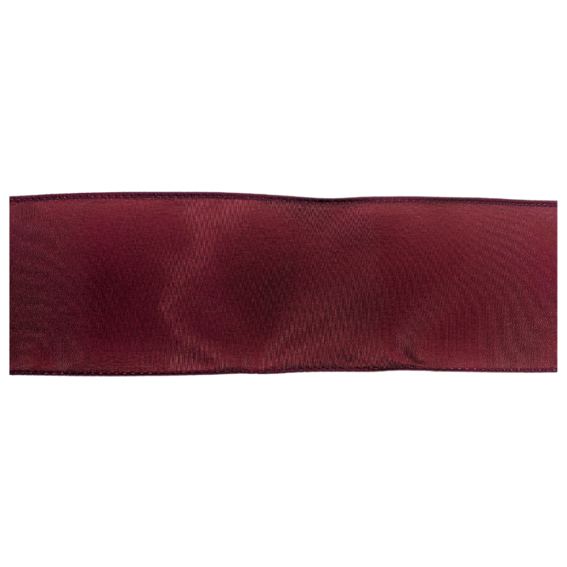 2.5" x 10yd Burgandy Wired Edge Satin Ribbon