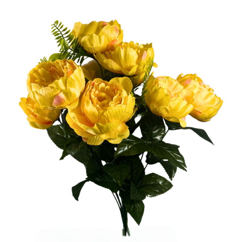 20" Cabbage Rose Bush-Yellow