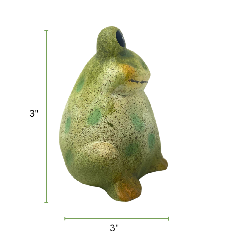 3" Speckled Frog Figurine