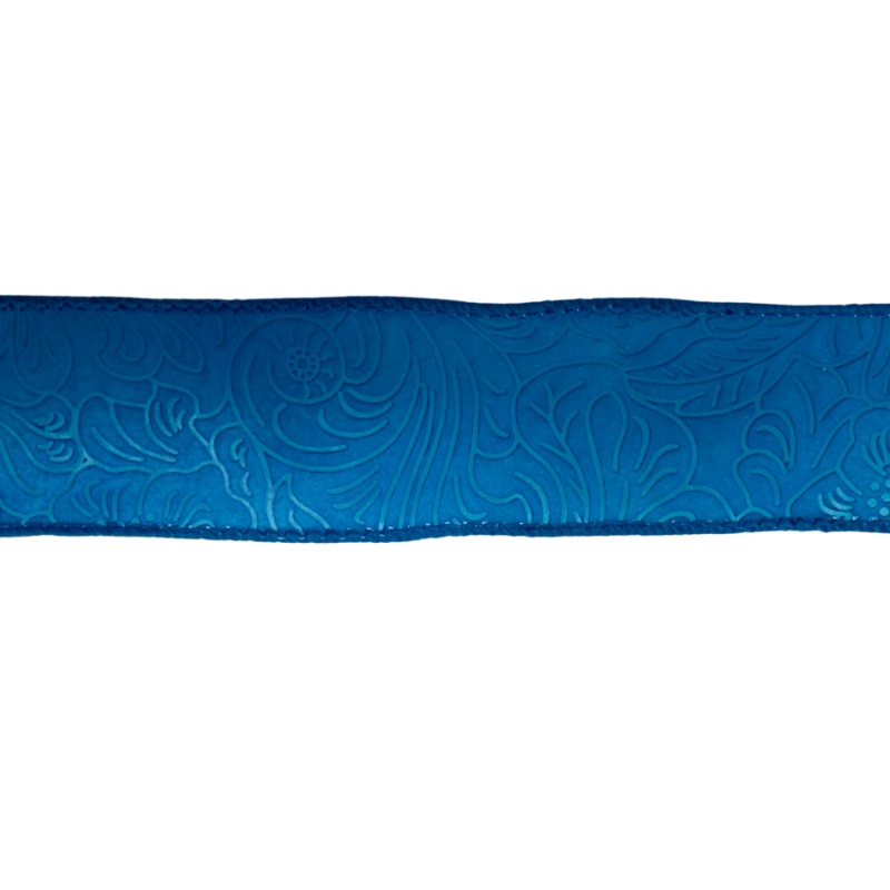 1.5" x 10yd Ocean Blue Embossed Ribbon